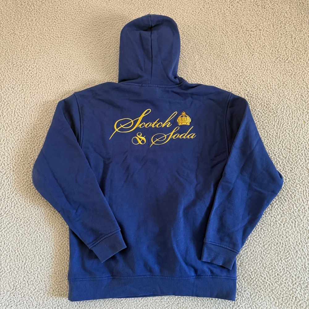 Scotch & Soda Amsterdam Hoodie sz Large Embroidered Double Sided